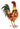 Gartenfigur Hahn aus Metall stehend Höhe 55 cm Breite 44 cm - Lifestyle & More