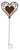 Gartenschild Gartenstecker Doppelherz aus Metall Rostfarben Höhe 66cm Breite 22cm - Lifestyle & More