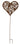 Gartenschild Gartenstecker Herz aus Metall Rostfarben Höhe 66 cm Breite 24 cm - Lifestyle & More