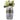 Moderne Dekovase Blumenvase Tischvase Vase aus Keramik silber/anthrazit Höhe 21 cm - Lifestyle & More