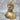 Moderne Skulptur Dekofigur Buddha aus Kunststein Gold Höhe 18 cm Breite 8 cm - Lifestyle & More
