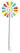 Windrad Windspiel mehrfarbig aus Metall als Gartenstecker Höhe 160 cm Durchmesser 50 cm - Lifestyle & More