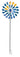 Windrad Windspiel mehrfarbig aus Metall als Gartenstecker Höhe 160 cm Durchmesser 50 cm - Lifestyle & More