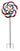 Windrad Windspiel mehrfarbig aus Metall als Gartenstecker Höhe 183 cm ⌀ 60 cm - Lifestyle & More
