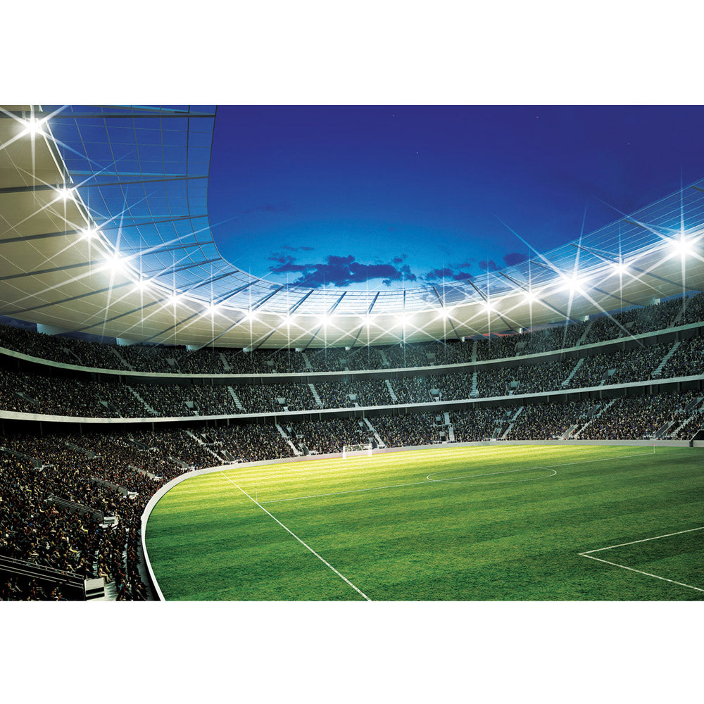 Nonwoven photo wallpaper football wallpaper football stadium fan curve floodlight lawn fans goal stars grandstand