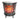 LED freestanding fireplace LED lantern black made of plastic 30x35 cm