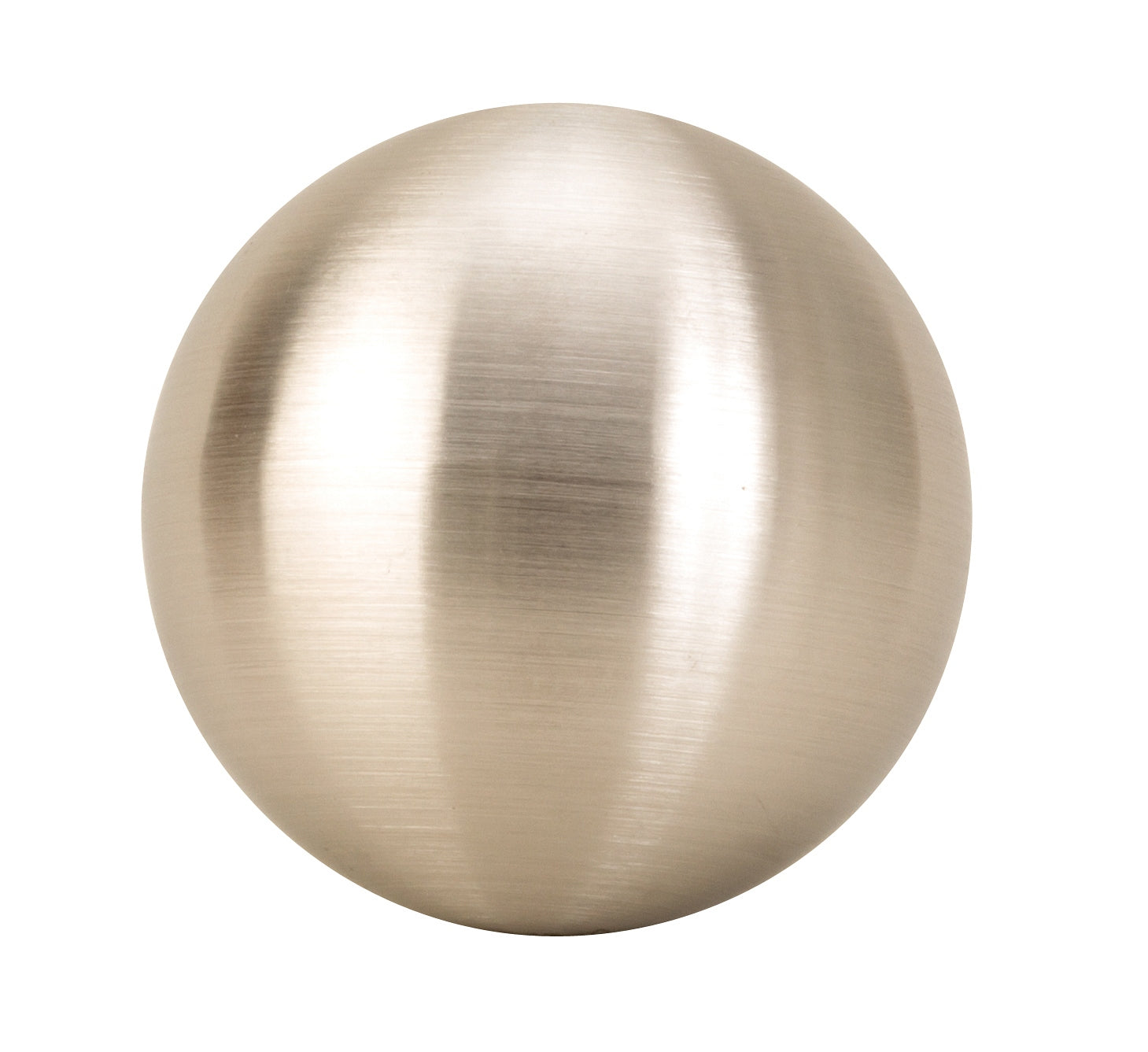 Lot de 4 boules décoratives modernes en acier inoxydable argenté mat diamètre 10 cm