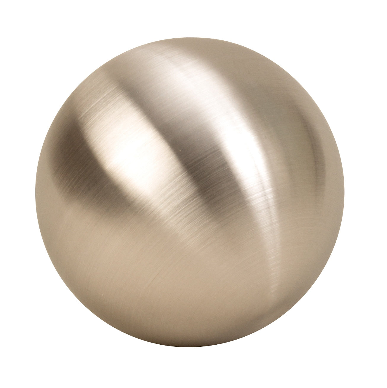 Lot de 2 boules décoratives modernes en acier inoxydable argenté mat, diamètre 15 cm