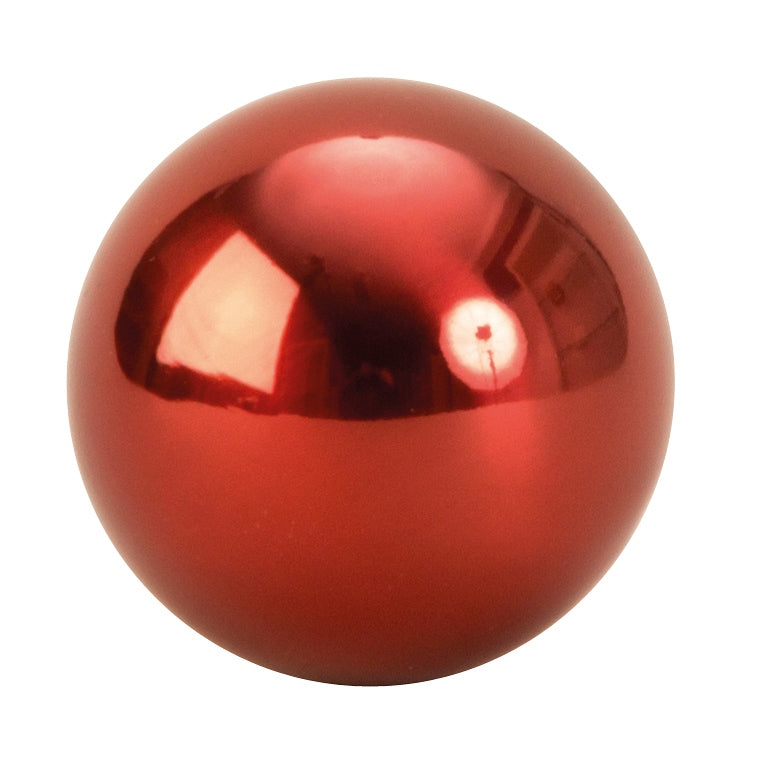 6 pieces of modern decorative balls made of stainless steel in red, diameter 6 cm