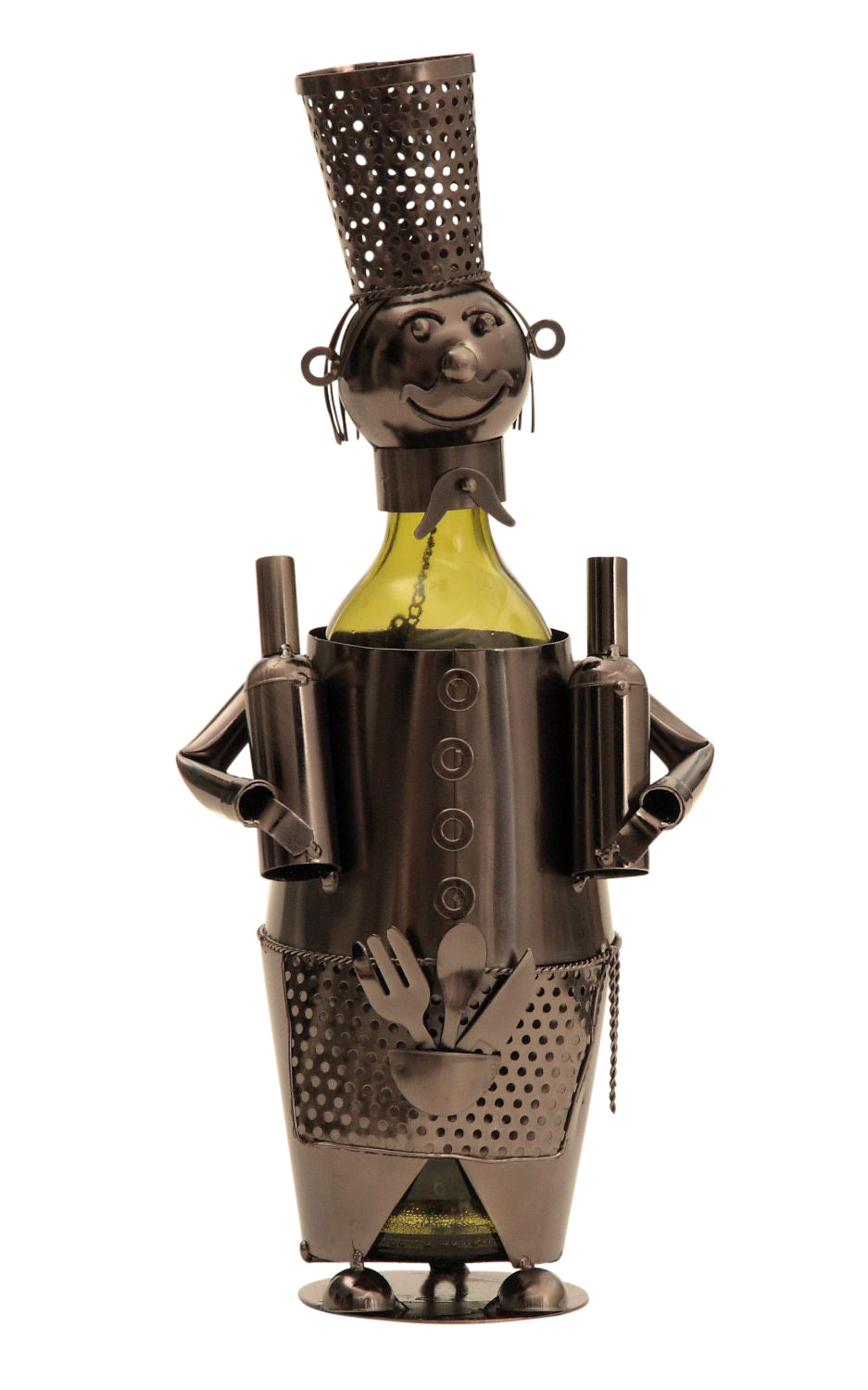 Barman porte-bouteille de vin moderne en métal hauteur 38 cm