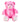 Teddy bear cuddly bear pink with bow 50 cm tall plush bear cuddly toy velvety soft