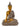 Sculpture moderne figure décorative Bouddha en pierre artificielle or/gris hauteur 40 cm largeur 27 cm