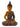 Modern sculpture decorative figure Buddha made of artificial stone gold/grey height 26 cm width 17 cm