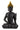 Modern sculpture decorative figure Buddha made of artificial stone black/gold height 31 cm width 19 cm