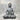 Modern sculpture decorative figure Buddha made of artificial stone black/gold height 30 cm width 18 cm