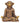 Modern sculpture decorative figure monkey in yoga position made of artificial stone antique gold 22x24 cm