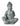 Modern sculpture decoration garden figure Buddha made of artificial stone grey height 40 cm width 30 cm