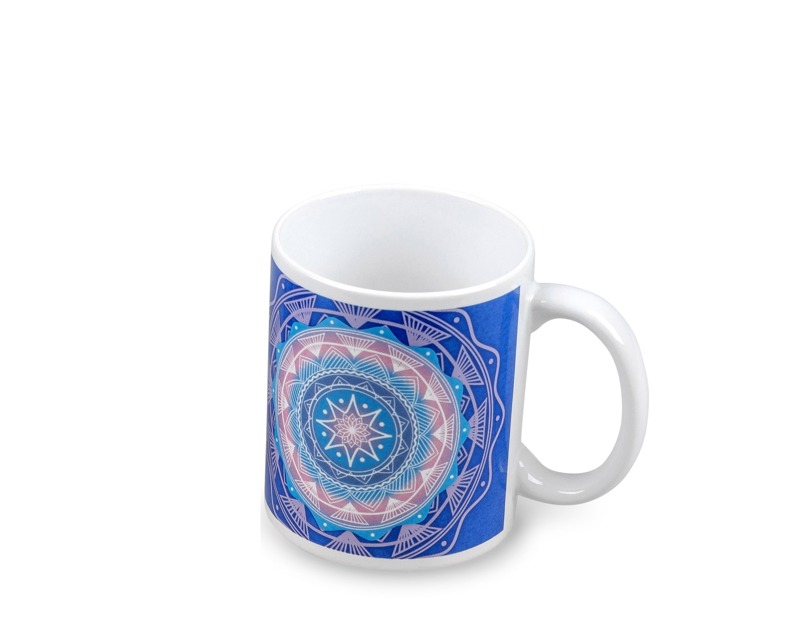 Modern coffee mug coffee cup mandala including lithography decoration 350 ml mug with handle