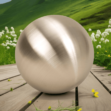 2 Stück moderne Deko Kugeln aus Edelstahl in silber matt Durchmesser 15 cm - Lifestyle & More