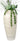 Modern decorative vase flower vase floor vase made of ceramic cream/brown height 50 cm