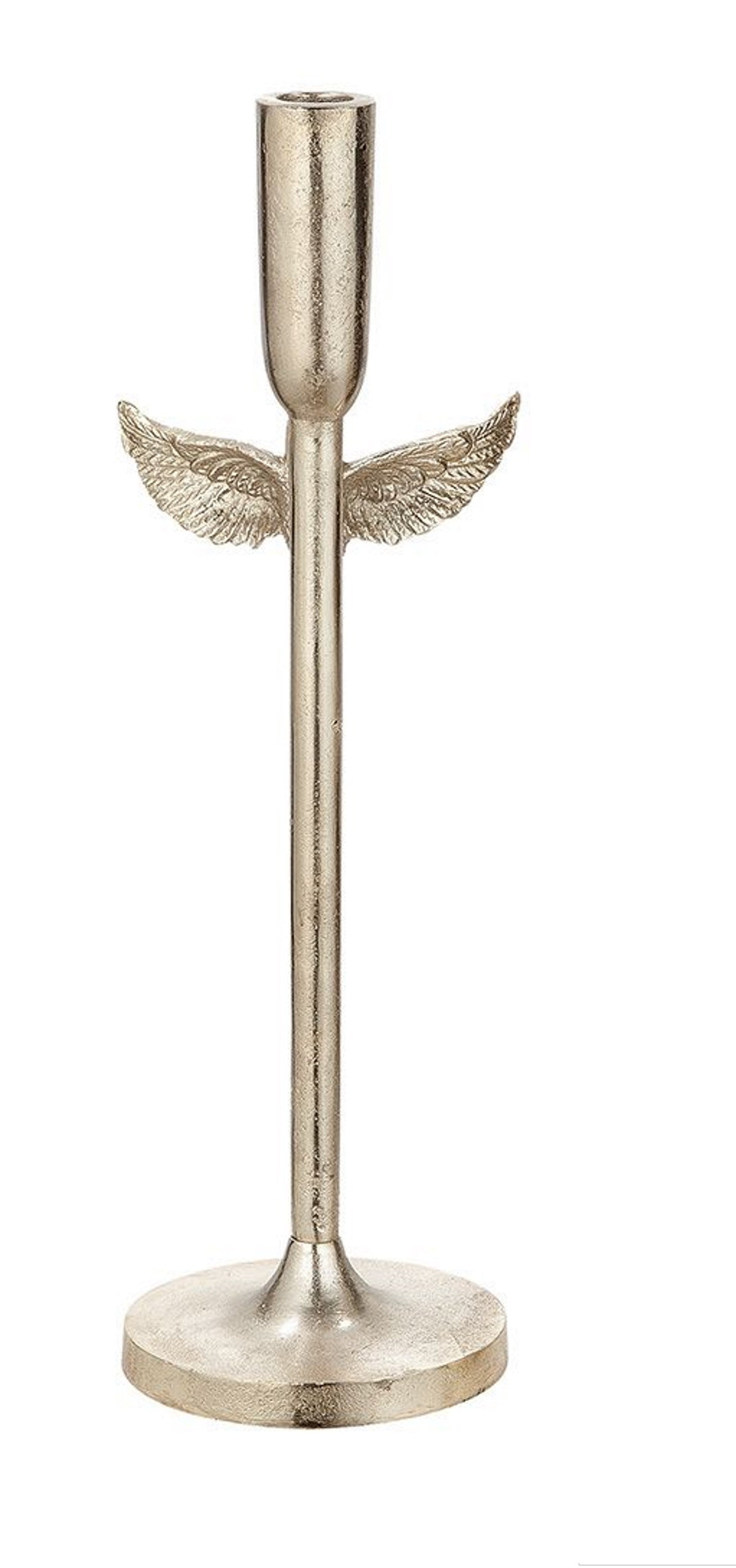 Noble candlestick one-armed candlestick made of aluminum and bird decoration gold height 38 cm