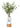 Vase décoratif moderne vase à fleurs vase de table en céramique et bois blanc/marron hauteur 21 cm