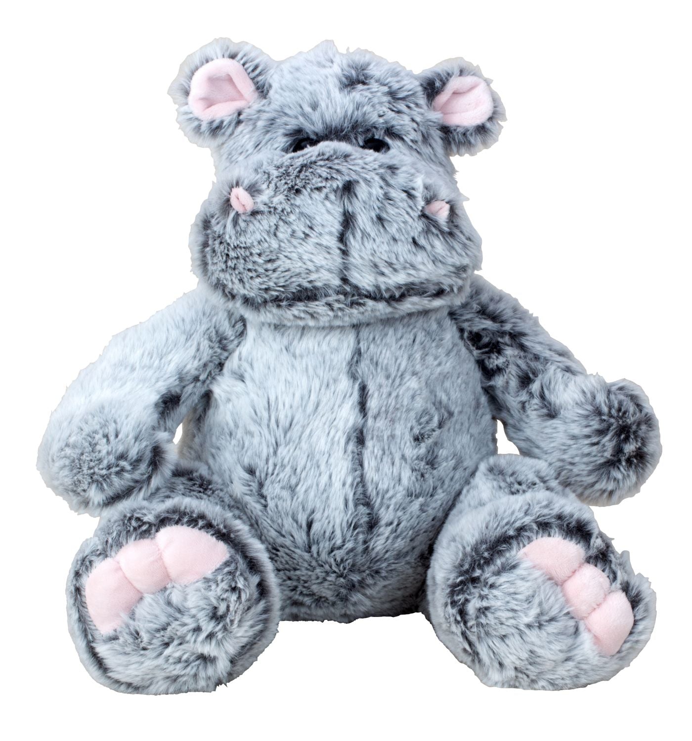 Teddy bear cuddly bear hippo grey sitting plush bear cuddly toy velvety soft (32 cm)