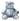 Teddy bear cuddly bear hippo grey sitting plush bear cuddly toy velvety soft (32 cm)