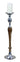 Candlestick one-armed candlestick made of wood and metal brown/silver height 60 cm