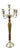 Candlestick 5-armed candlestick candelabra made of wood and metal brown/silver height 60 cm