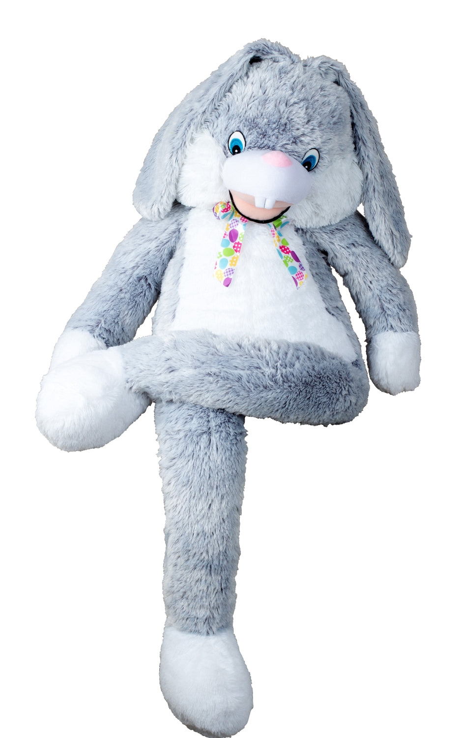 Giant plush toy rabbit XXL 150 cm tall white/grey plush bear cuddly toy