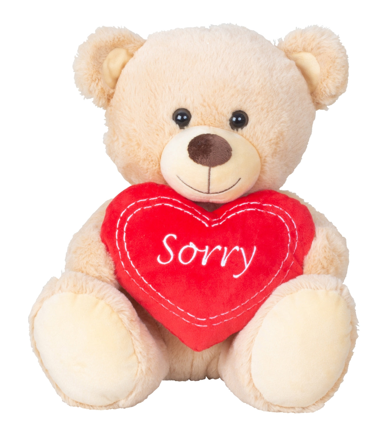 Teddy bear cuddly bear with bow and heart "Sorry" 30 cm tall plush bear cuddly toy velvety soft