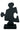 Modern sculpture decorative figure puzzle made of artificial stone on base 28 x 38 cm (black)