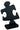 Modern sculpture decorative figure puzzle made of artificial stone on base 28 x 38 cm (black)