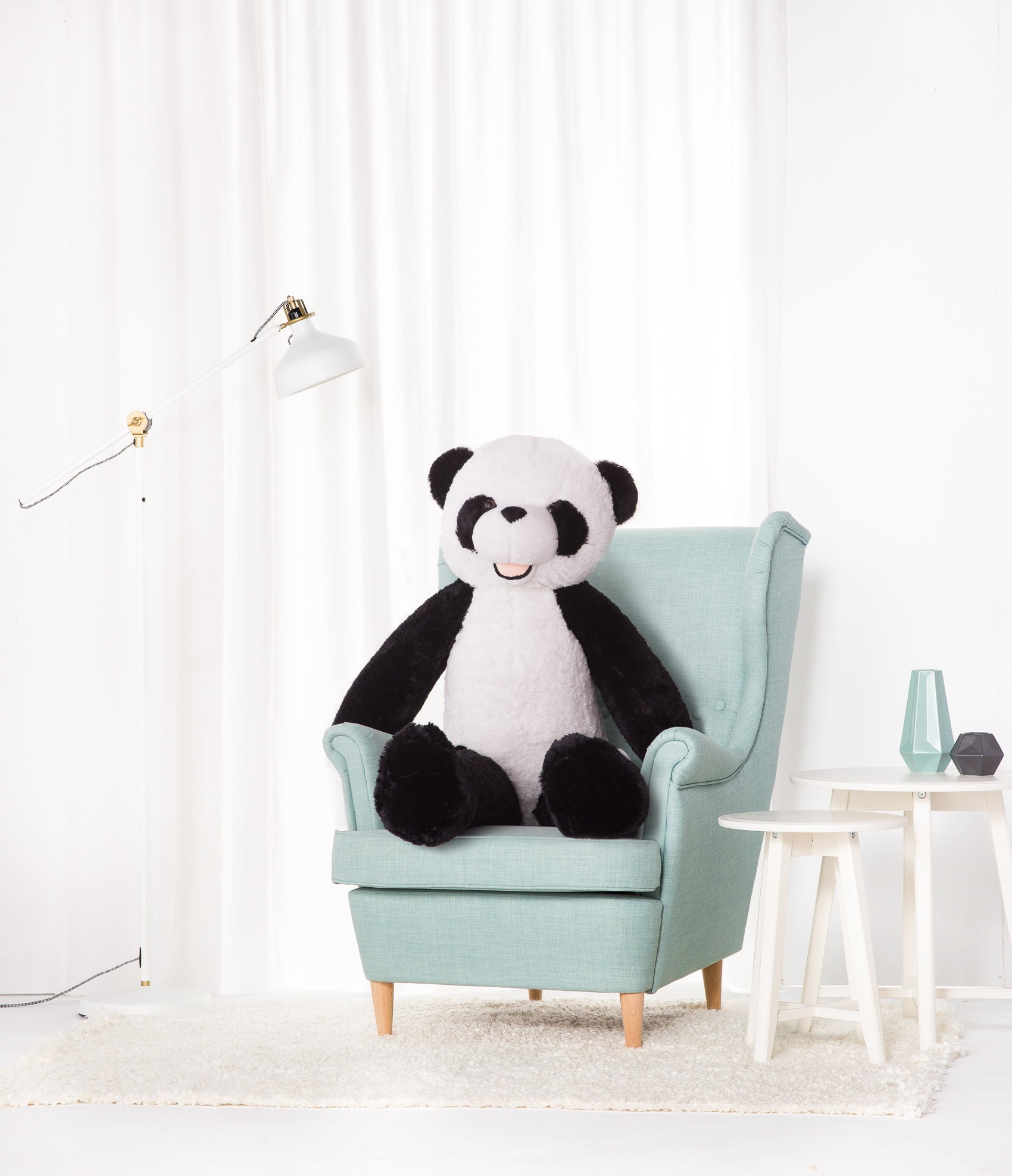 Riesen Teddybär Panda Kuschelbär 130 cm XXL Plüschbär Pandabär samtig weich