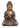 Modern sculpture decorative figure Buddha made of artificial stone gold/brown height 45 cm width 31 cm