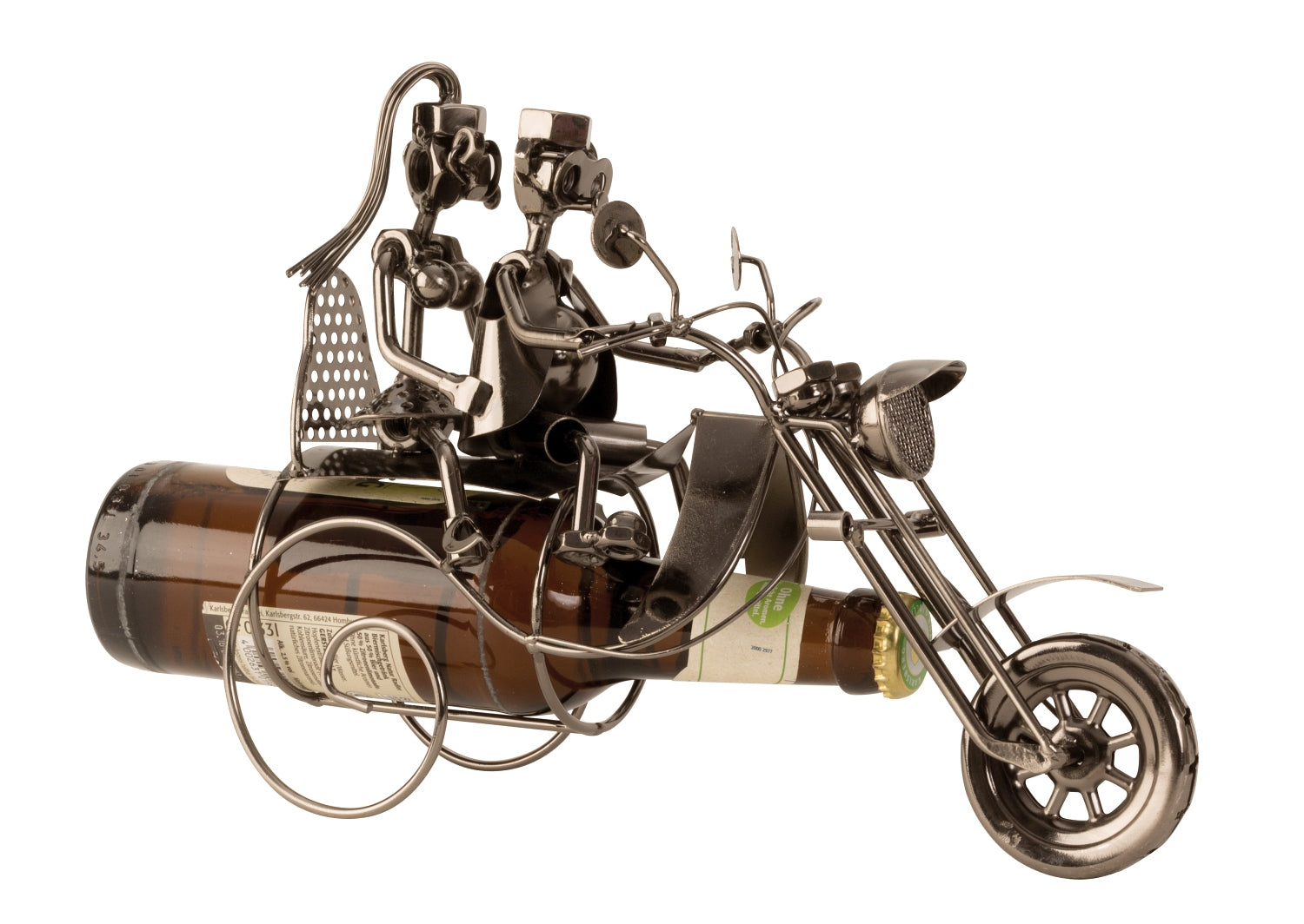 Porte-bouteille porte-bouteille moto avec paire en métal pour bouteille de bière 0,33 hauteur 21 cm