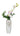 Vase décoratif moderne vase à fleurs vase de table en céramique argent hauteur 31 cm