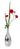 Vase décoratif moderne vase à fleurs vase bouteille en céramique argent 12x34 cm