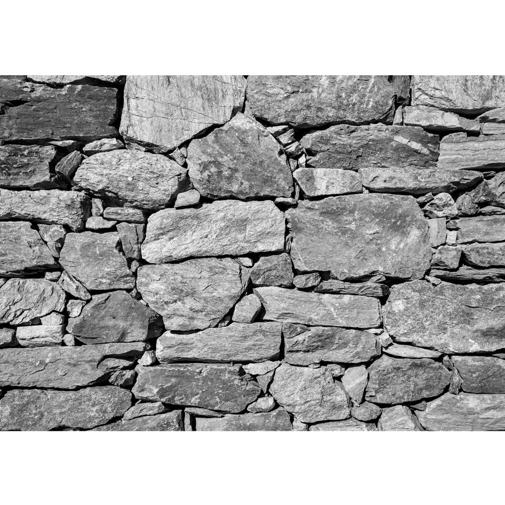 Vlies Fototapete Black and White Stone Wall Steinwand Tapete 3D pink