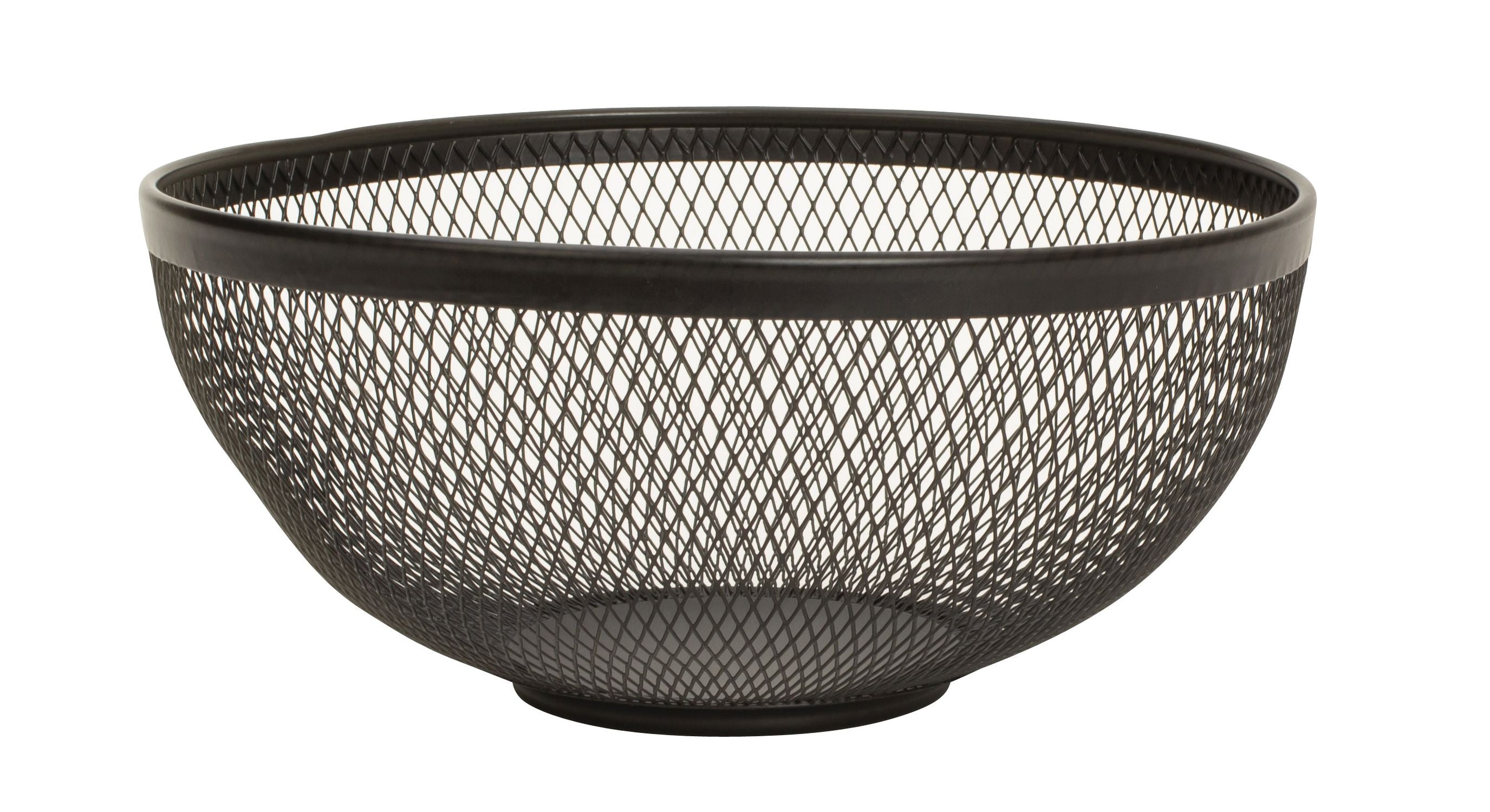 Modern fruit basket fruit bowl made of metal black 26x12 cm