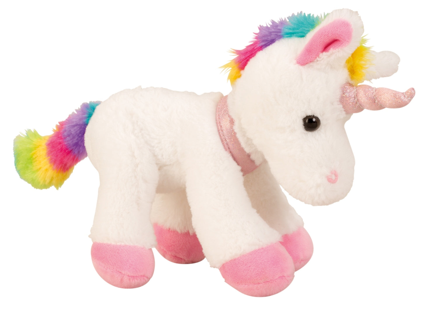 Peluche licorne peluche à aimer avec coiffure arc-en-ciel hauteur 21 cm