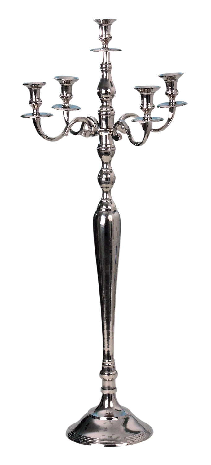 Candlestick 5-armed candlestick silver candelabra height 100cm