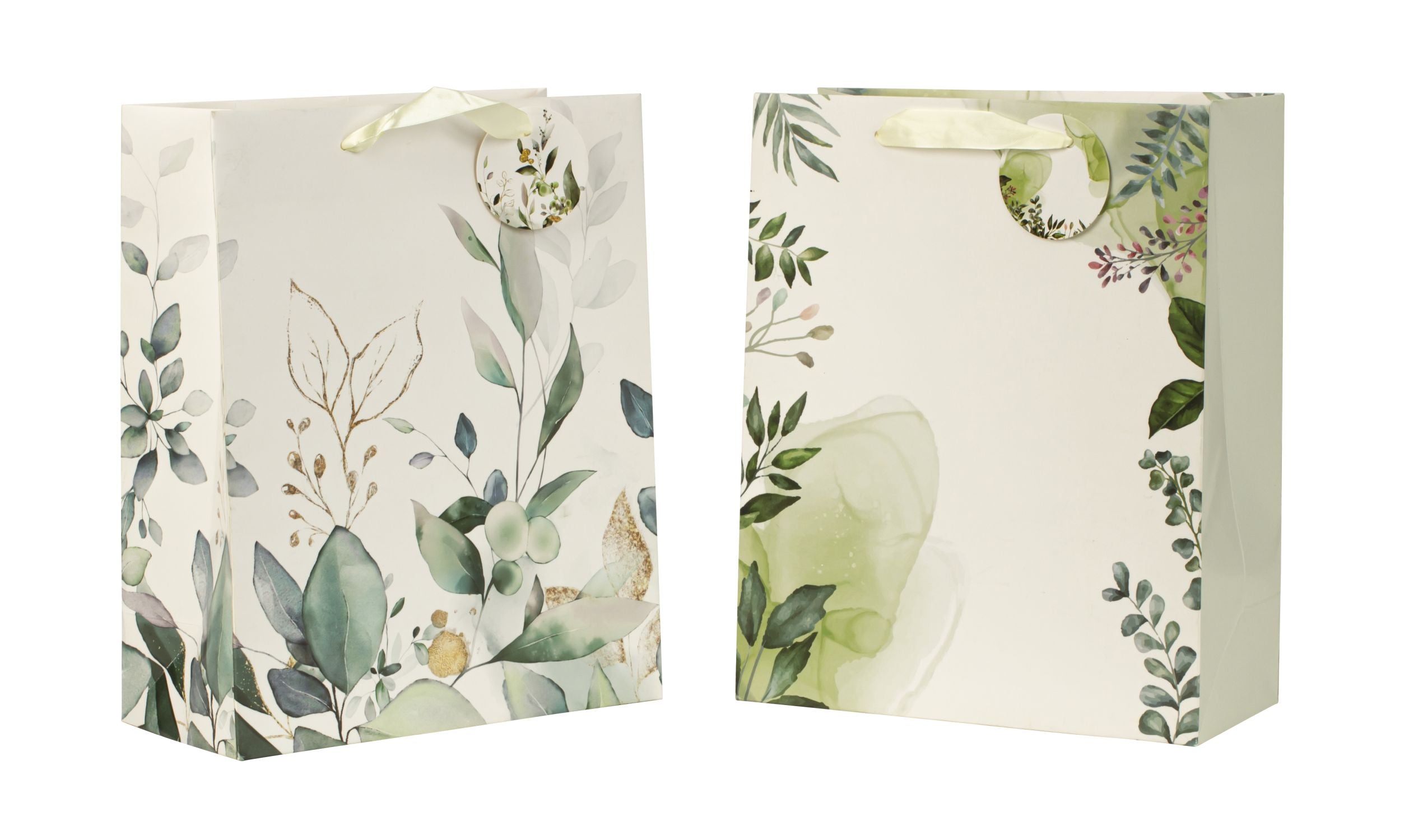 Geschenktaschen Geschenktüten jeweils im 4er Set 26x23x12 cm Blumen