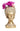 Modern sculpture decorative figure African woman's head gold suitable for planting height 31.5 cm