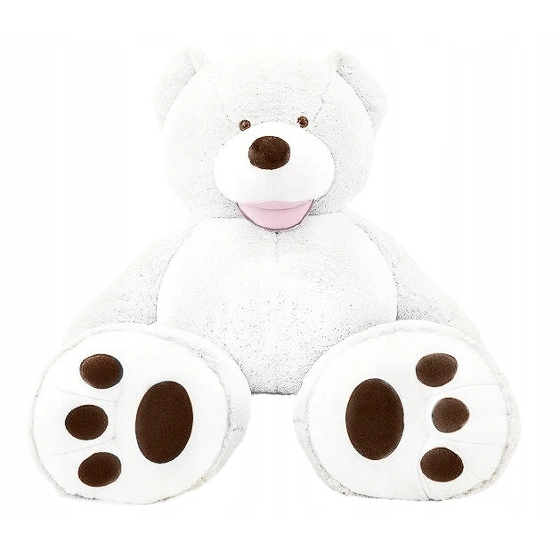 Riesen Teddybär Kuschelbär 90 cm Groß weiß Plüschbär Kuscheltier samtig weich