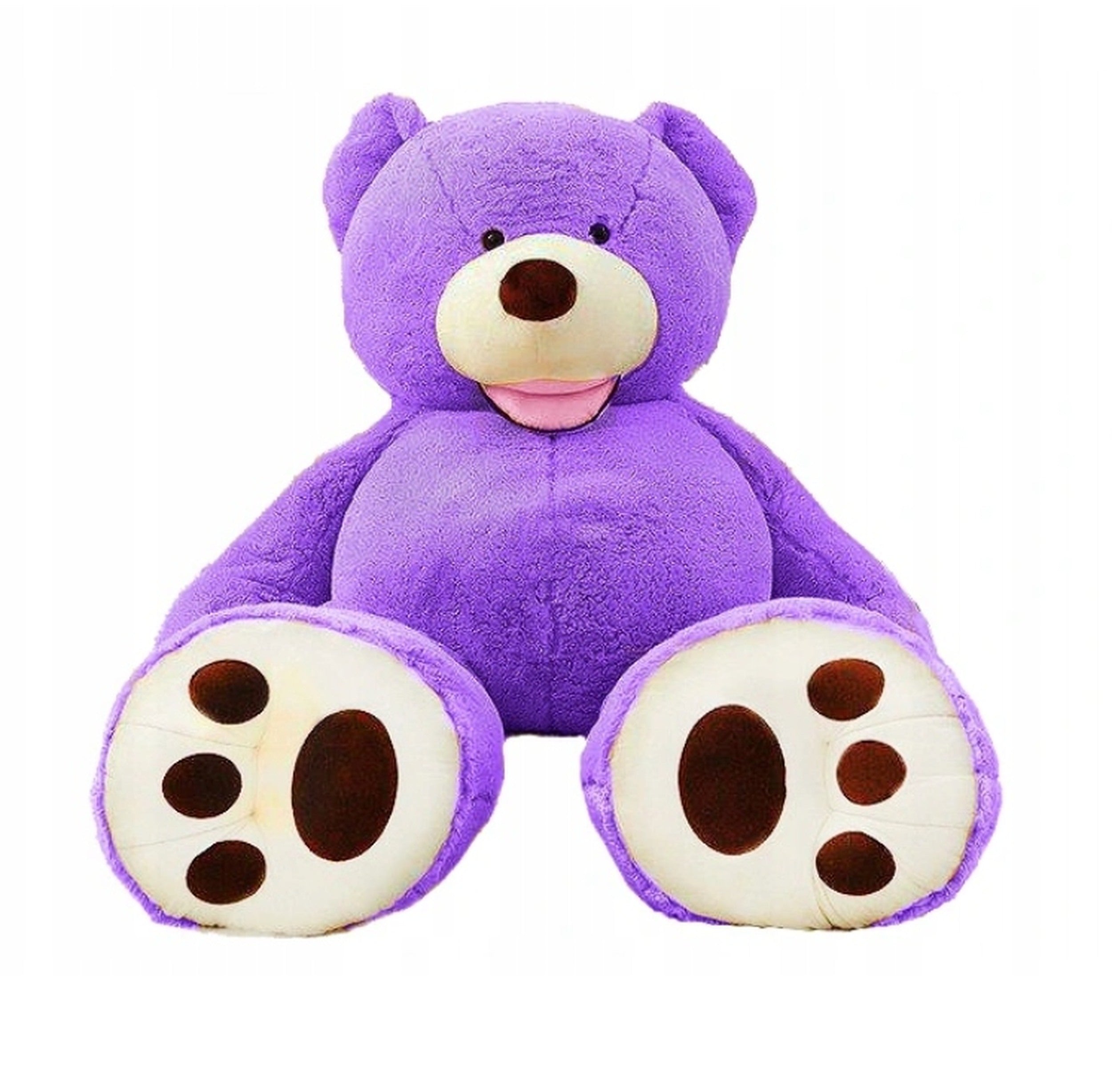 Giant teddy bear cuddly bear 90 cm large purple plush bear cuddly toy velvety soft