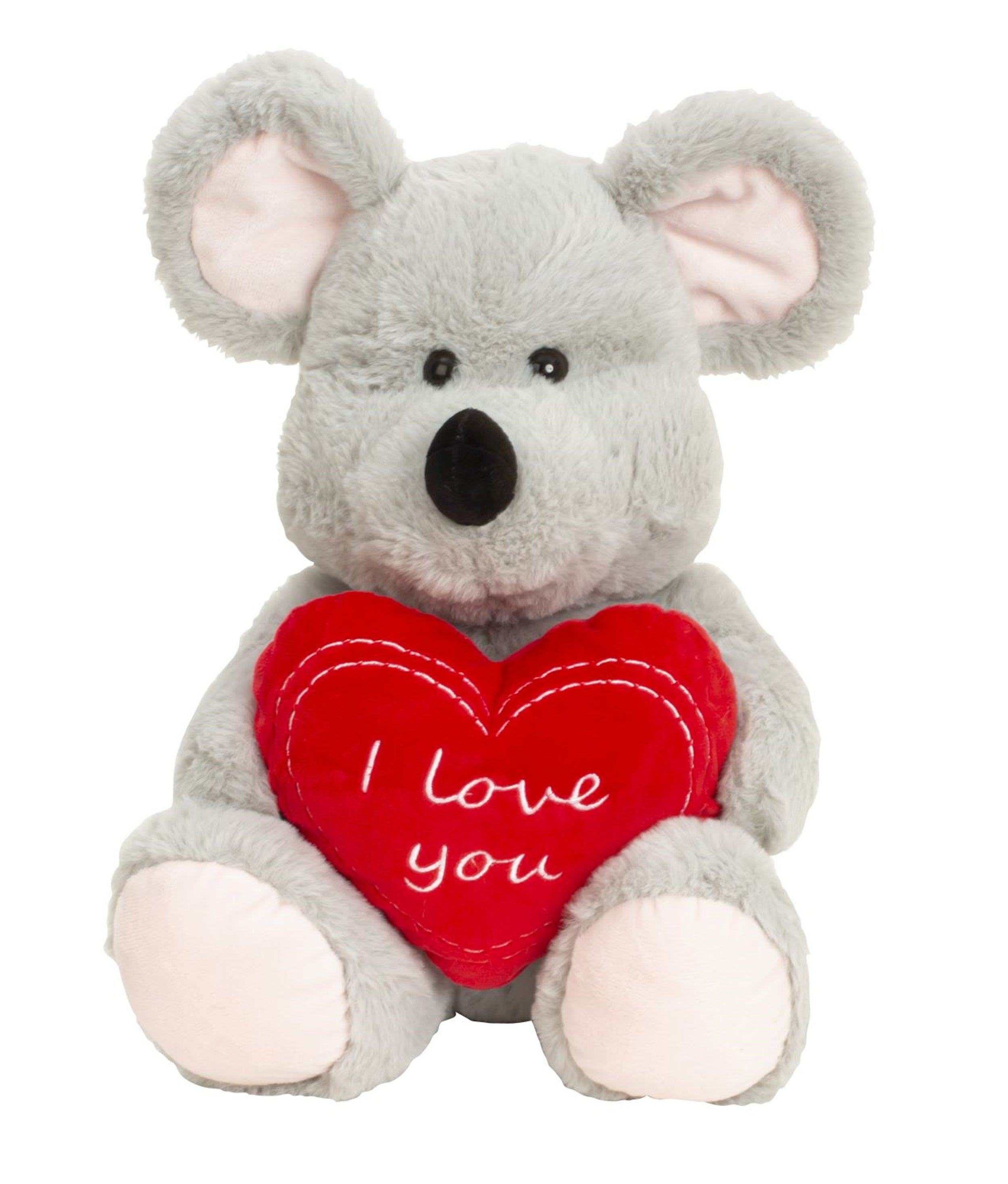 Cuddly toy mouse with heart I Love you 30 cm large plush mouse plush bear velvety soft