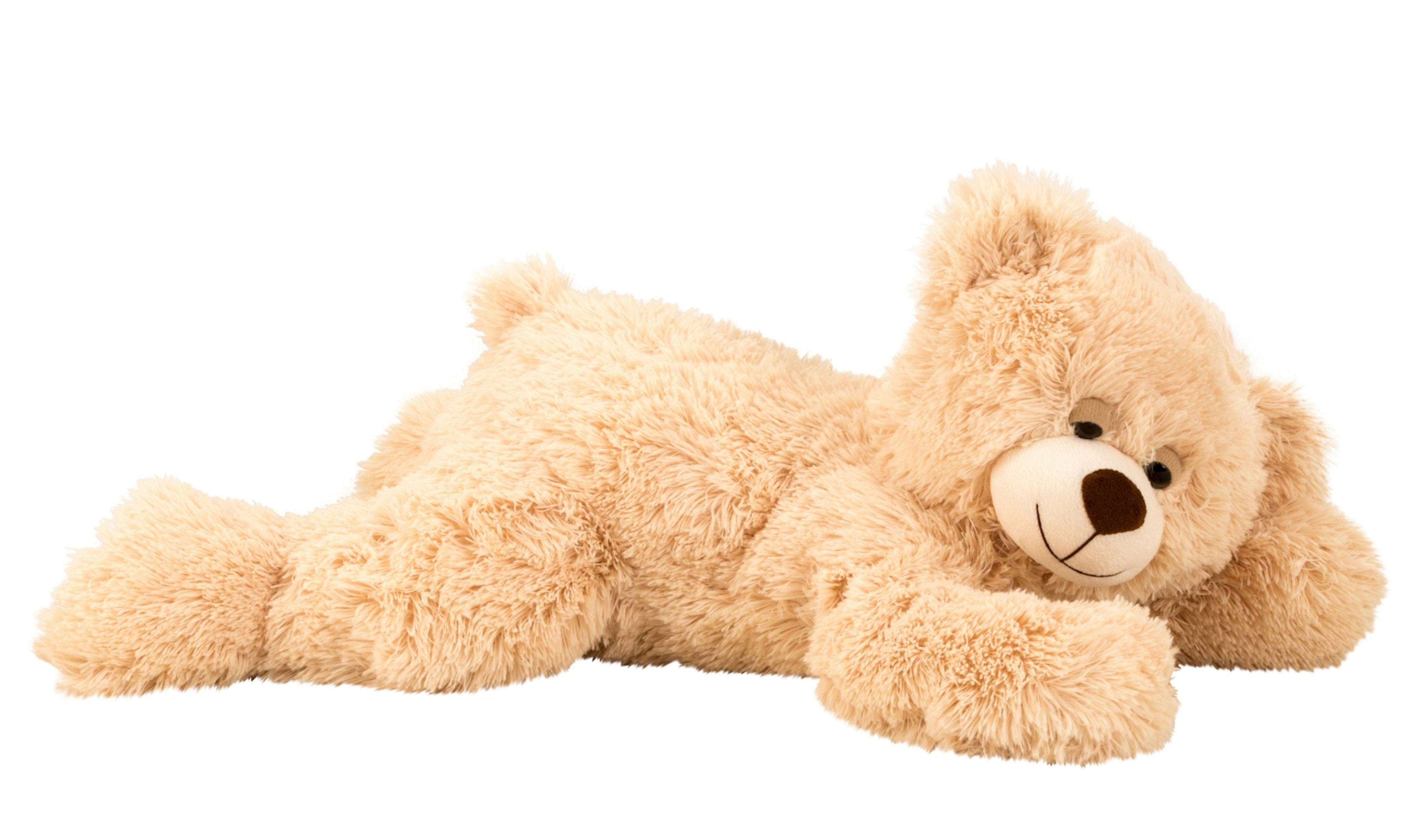 Teddy bear cuddly bear sleeping bear 60 cm long plush bear cuddly toy velvety soft