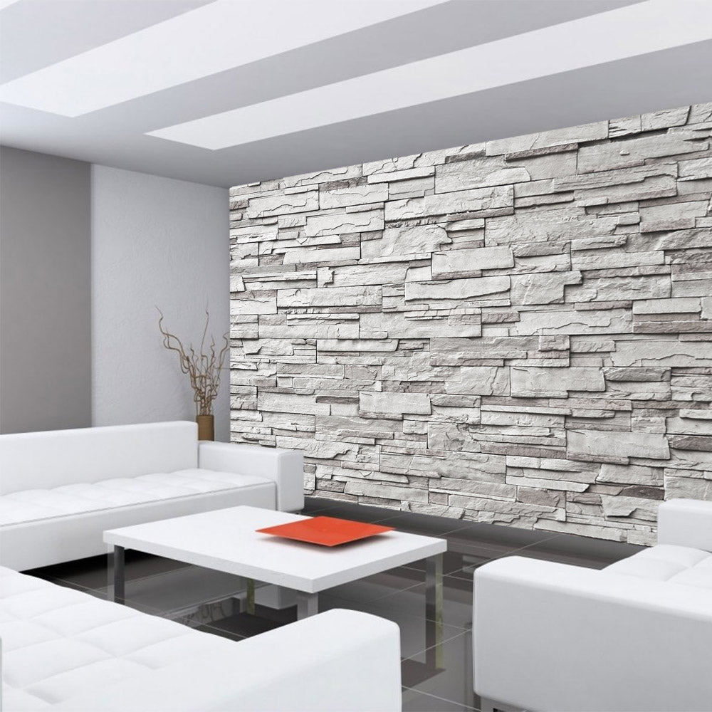 Vlies Fototapete Noble Grey Stone Wall Steinwand Tapete Steinwand Steinoptik Stein Steine Wand Wall